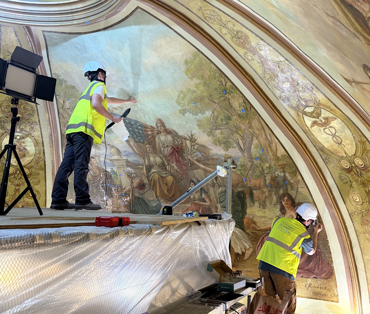 County murals restored, returned